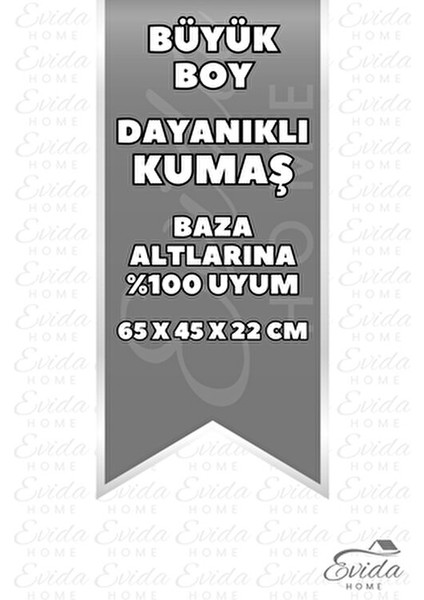 8 Adet Antrasit Çizgili Büyük Boy Baza Altı ve Çekyat Hurç - 65X45X22 cm - Organizer fırsatları