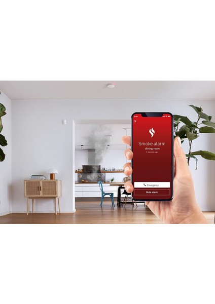 Smart Home Akıllı Duman Sensörü Iı | 2 in 1 Duman + Yangın Güvenliği | Uygulama Bildirimi, Ev Sisteninize Entegrasyon fırsatları