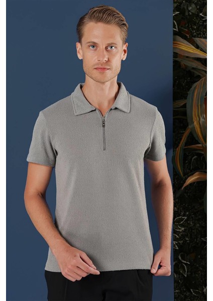 Ts 871 Slim Fit Gri Spor T-Shirt fırsatları