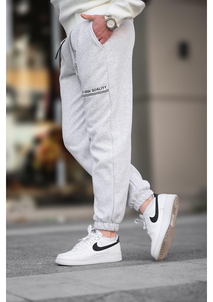 Karmelanj Erkek Paçası Lastikli Baskılı Eşofman Altı 6549