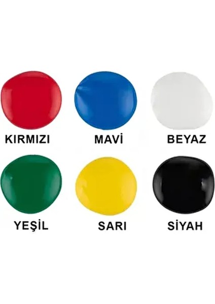 Akrilik Boya Seti - Ana Renkler 6 Renk x 500ML + Fırça Hediyeli fiyatları