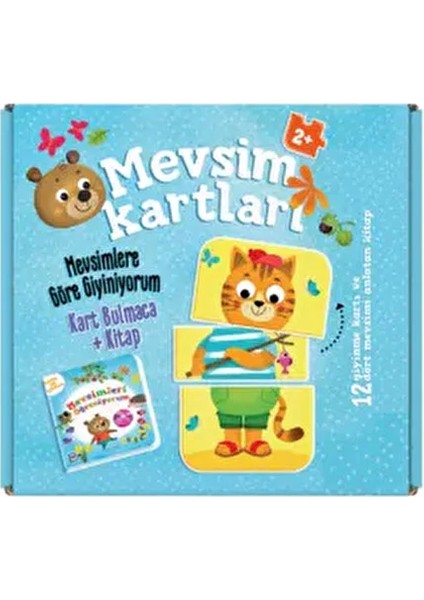 12 Parça Mevsim Kartları Puzzle 2+ Yaş Eğitici ve Eğlenceli Tasarım