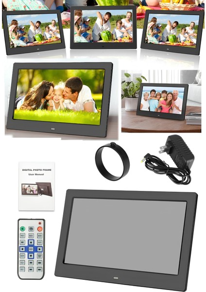 Dijital Fotoğraf Çerçevesi Tft LCD 7inch' Ekran - Uzaktan Kumandalı,video,mp3,ayarlanbilir Açılıp Kapanma Zamanlaması,türkçe Dil