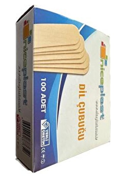 Dil Çubuğu Ahşap Maket Çubukları 2 x 14 Cm. - 50 Adetlik Paket