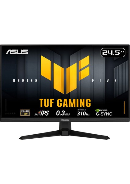 Tuf Gamıng VG259QMR5A 24.5 Fast IPS 1920X1080 0.3ms 310Hz 310Hz Dp HDMI Hoparlör Vesa 3yıl Elmb Sync, 99% Srgb, Gaming Aı Monitör