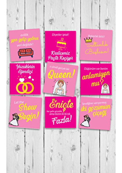 Bekarlığa Veda Bride To Be Ikramlıklar Için Kürdanlı 12'li 4x4 cm Eğlenceli Motto Kartları fırsatları