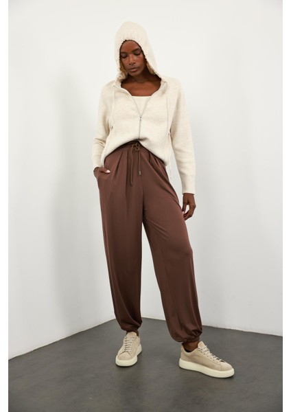 Kahverengi Modal Şalvar Pantolon 40573 indirimleri
