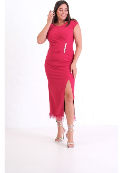 Kadın Bordo Büyük Beden Otrişli Söz Nişan Nikah Abiye Elbise modelleri