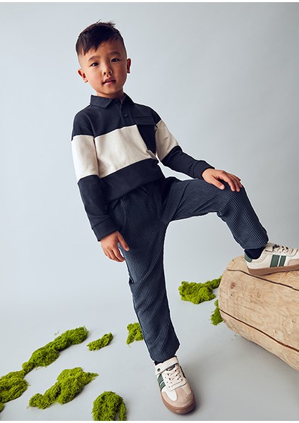 Lacivert Erkek Çocuk Kadife Jogger Pantolon 4568 fiyatları