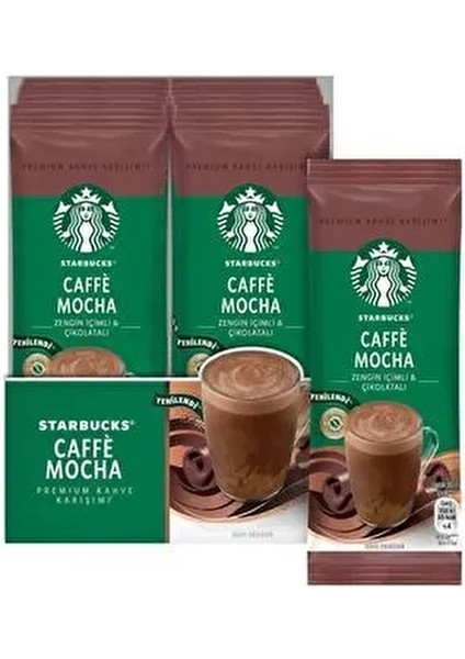 Caffe Mocha 22 gr x 10 Paket Türkiye Menşeli Premium Kahve Karışımı Zengin İçimli ve Çikolatalı fiyatları