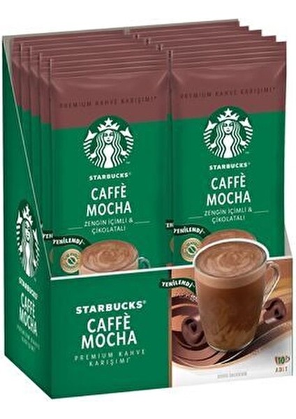 Caffe Mocha 22 gr x 10 Paket Türkiye Menşeli Premium Kahve Karışımı Zengin İçimli ve Çikolatalı modelleri