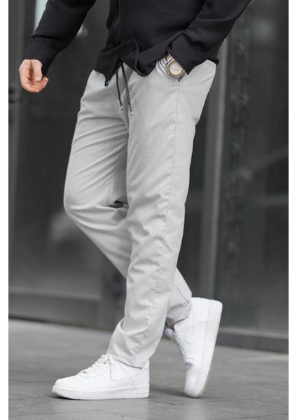 Gri Düz Paça Erkek Pantolon 6531