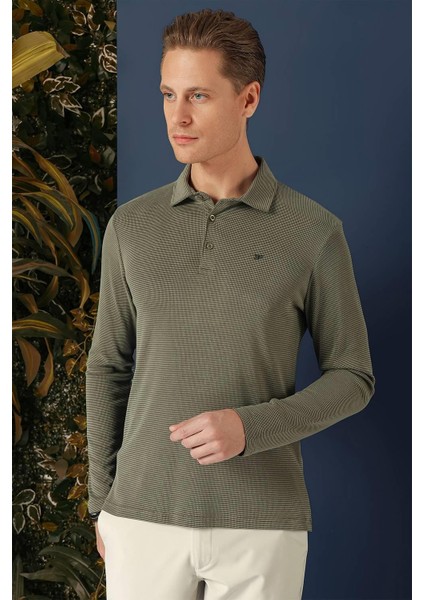 Ts 875 Slim Fit Haki Spor T-Shirt