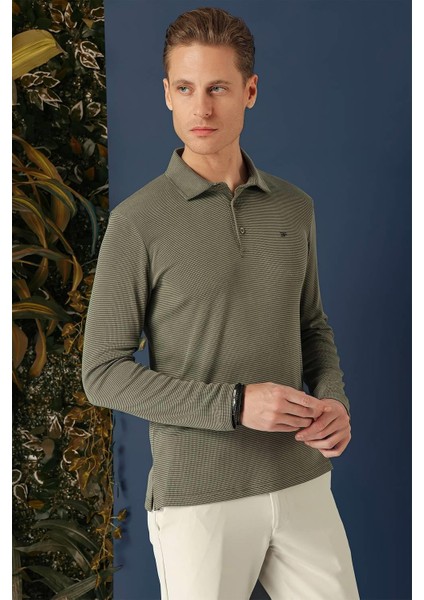 Ts 875 Slim Fit Haki Spor T-Shirt modelleri