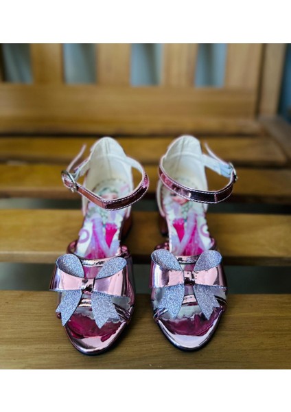 Gala Fiyonklu Iç Tabanı Baskılı Çocuk Topuklu Ayk.