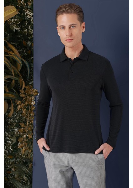 Ts 875 Slim Fit Siyah Spor T-Shirt