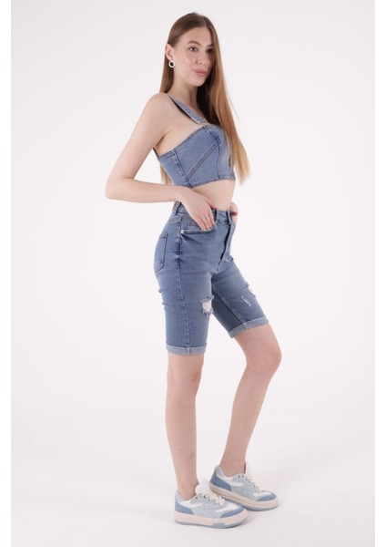 Kot Şort - Mavi modelleri