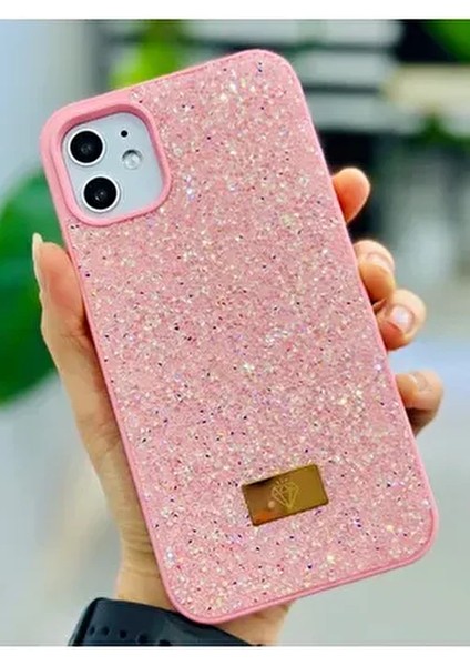 Iphone 11 Uyumlu Elmas Tasarımlı Taşlı Işıltılı Parlak Pırlanta Silikon Kılıf