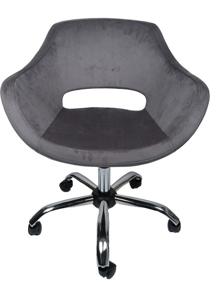 Krom Metal Ayaklı | Ofis, Çocuk Odası, Çalışma Sandalyesi (Ayarlanabilir) Baby Face Kumaş Monaco