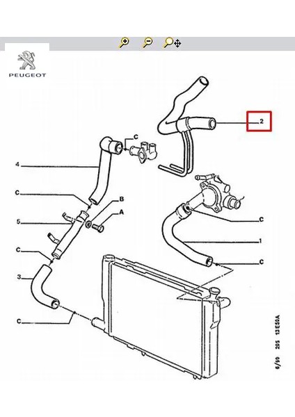 Alt Hortum Peugeot 1343F0