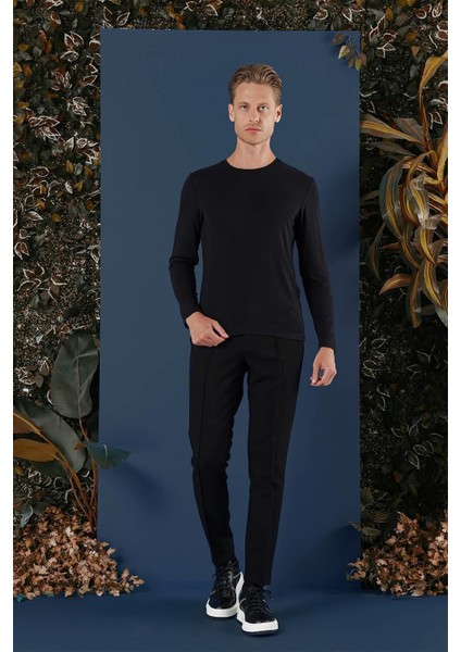 Ts 870 Slim Fit Siyah Spor T-Shirt