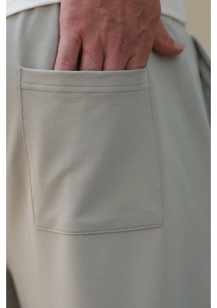 Mint Yeşili Rahat Kesim Paçası Lastikli Erkek Eşofman Altı E6573 modelleri