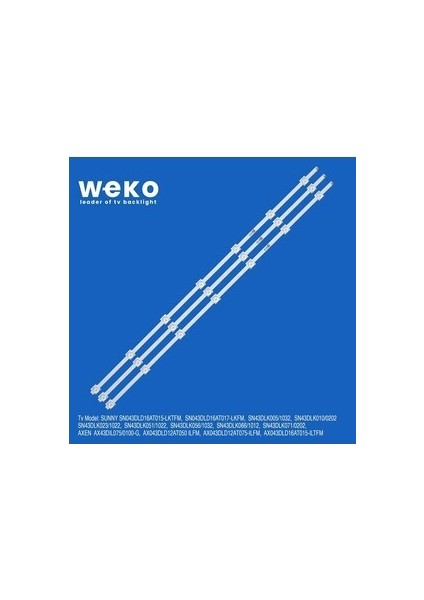 Sunny SN43DLK051/1022 43'' Inch 3 Adet Tv LED Bar