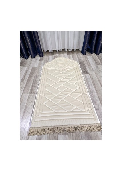 Lüks Ortopedik Diz Ağrıtmayan Süngerli Hediyelik Çeyizlik Burgu Saçaklı Çantalı Seccade