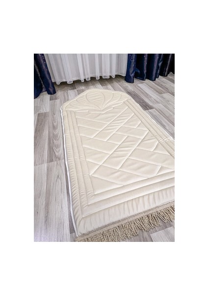 Lüks Ortopedik Diz Ağrıtmayan Süngerli Hediyelik Çeyizlik Burgu Saçaklı Çantalı Seccade