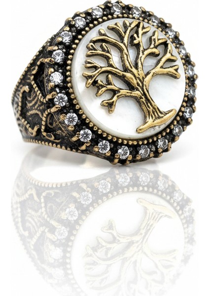 Sedef Doğal Taş Hayat Ağacı Bronz Otantik Set indirimleri