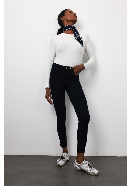 Lacivert Ithal Full Likra Toparlayan Skinny Jean 7277 indirimleri