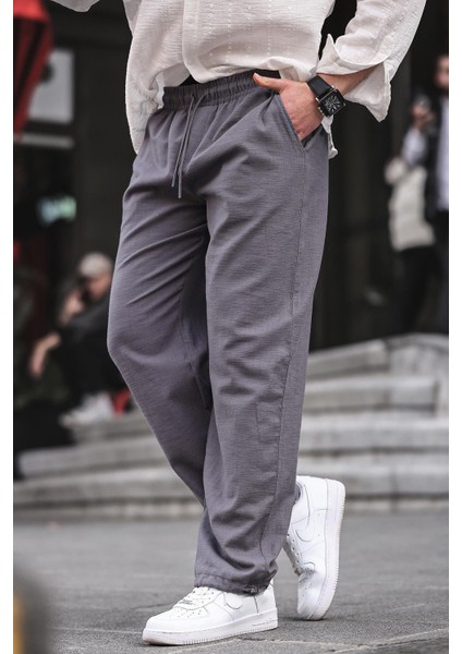 Paça Detaylı Rahat Kesim Erkek Füme Pantolon 6532 fiyatları