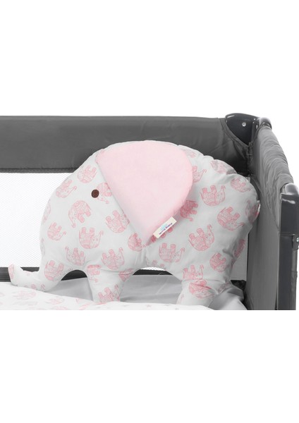 6 Parça Lüks Park Yatak Bebek Uyku Seti - Pembe Fil modelleri