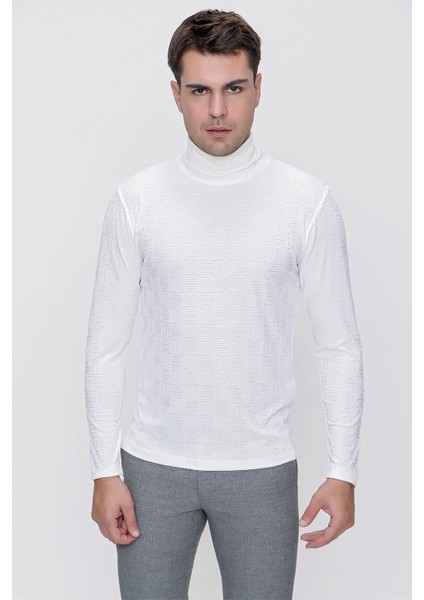 Ts 775 Slim Fit Ekru Basic T-Shirt fiyatları