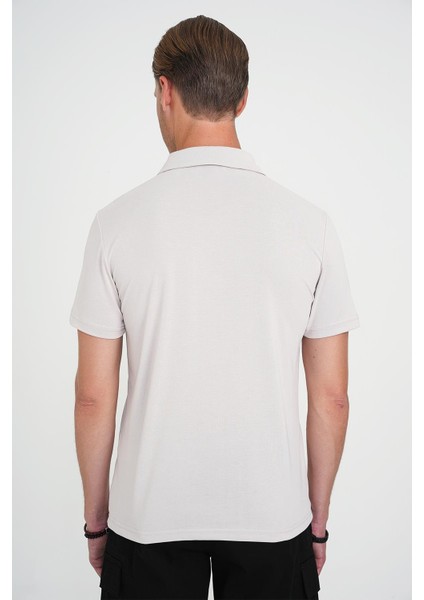 Comfort Fit Polo Yaka Modal Karışım Kısa Kol Casual Taş Tişört Ts 903 fırsatları