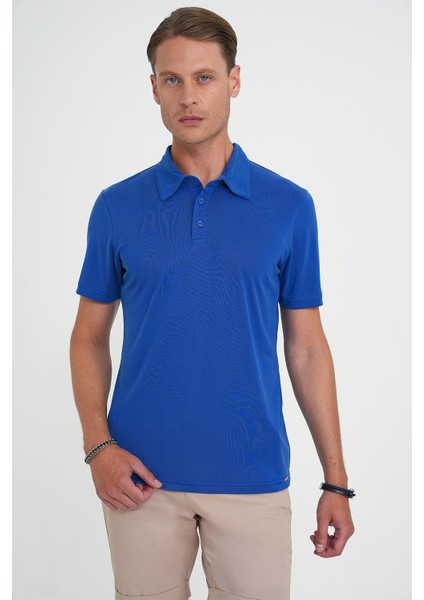 Comfort Fit Polo Yaka Modal Karışım Kısa Kol Casual Koyu Mavi Tişört Ts 903 modelleri