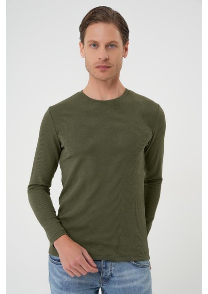 Ts 887 Slim Fit Haki T-Shirt fırsatları