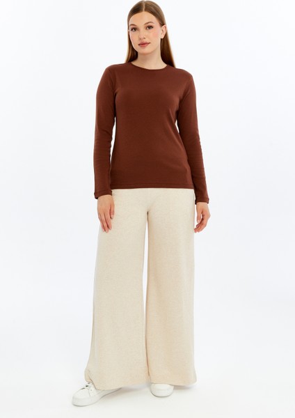 Kadın Uzun Kollu Bisiklet Yaka Tişört indirimleri