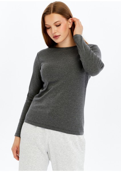 Kadın Uzun Kollu Bisiklet Yaka Tişört fiyatları