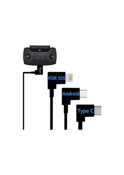 Djı Spark Ios Cable Android Telefon Kumanda Ara Kablo Görüntü Aktarım Type C