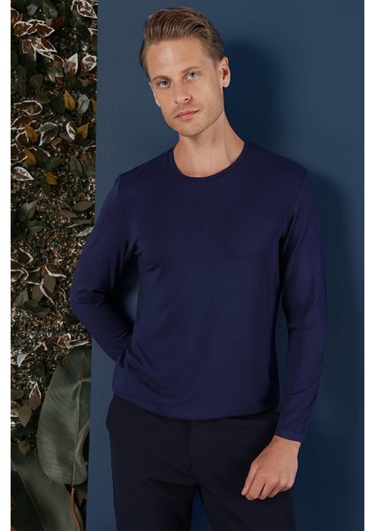 Ts 870 Slim Fit Lacivert Spor T-Shirt modelleri