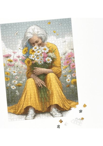 500 Parça Puzzle Umudun Renkleri Çiçeklerin Dili fırsatları