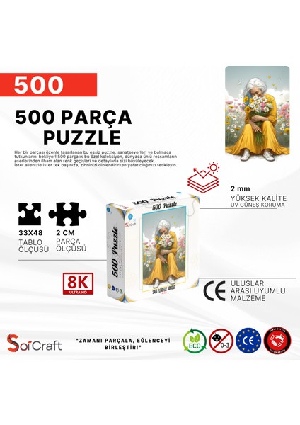 500 Parça Puzzle Umudun Renkleri Çiçeklerin Dili