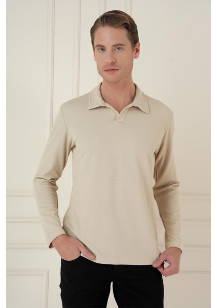 Ts 890 Slim Fit Bej Spor T-Shirt fırsatları