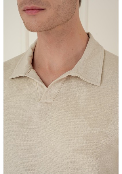 Ts 890 Slim Fit Bej Spor T-Shirt indirimleri