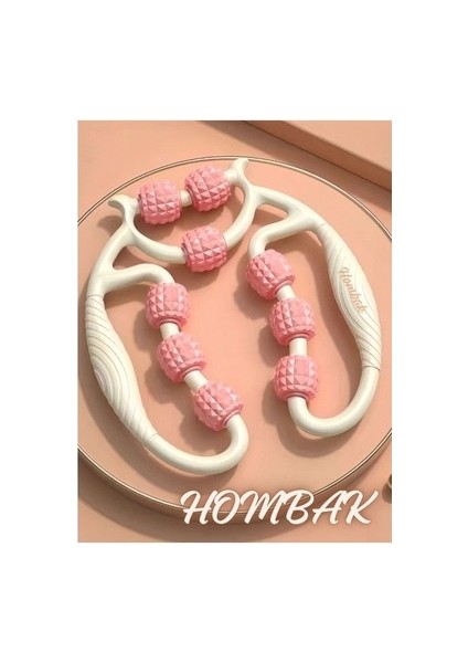 Kas Gevşetici Masaj Aleti 9 Tekerlekli Ayarlanabilir Lenf Drenaj Rulosu Bacak Kol Selülit fırsatları