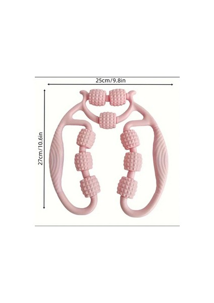 Kas Gevşetici Masaj Aleti 9 Tekerlekli Ayarlanabilir Lenf Drenaj Rulosu Bacak Kol Selülit