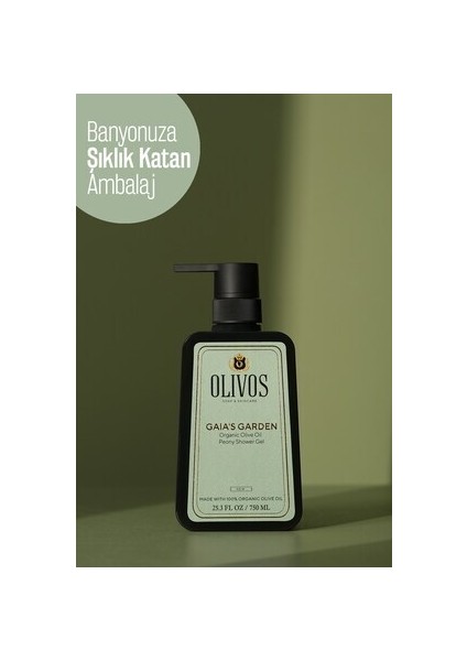 %100 Doğal Şakayık Kokulu Zeytinyağlı Banyo ve Duş Jeli Kuru Cilt Nemlendirici ve Besleyici 750 ml fiyatları