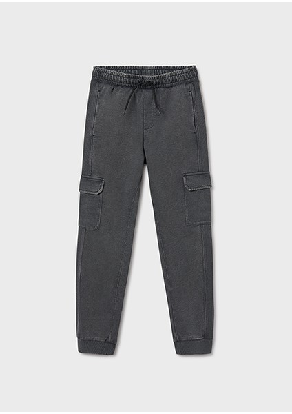 Siyah Erkek Çocuk Kargo Pantolon 7561