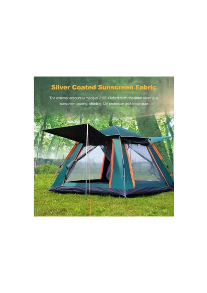 Tenteli 6 Kişilik Tam Otomatik Kamp Çadırı